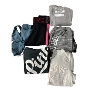 VS Pink Womens XS Clothing Bundle Lot - Shorts Tank Tops Leggings Jackets & More